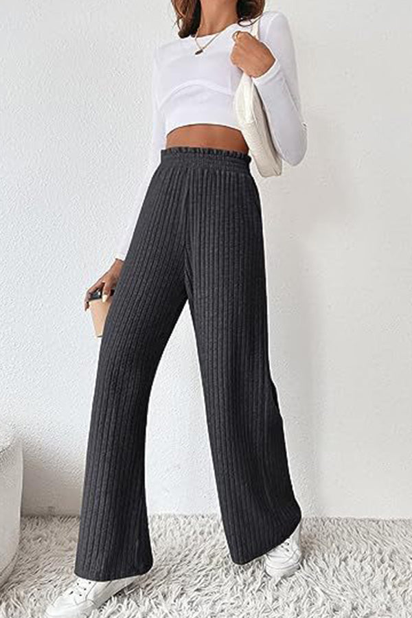 Casual loose knitted trousers