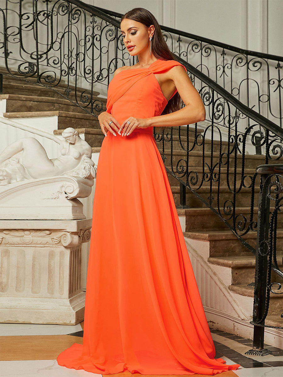 One Shoulder A Line Evening Dress RJ10142