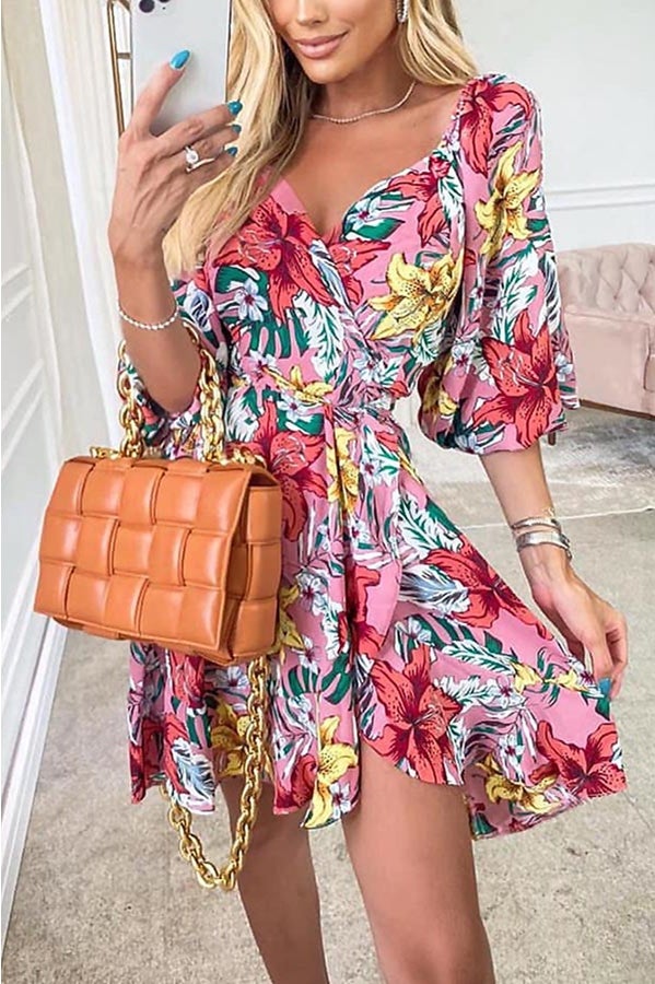 Love This Feeling Colorful Print Vacation / Party Dress