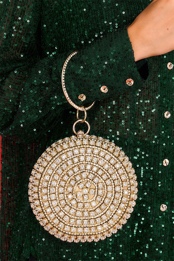 Distinctive Round Rhinestone Bag