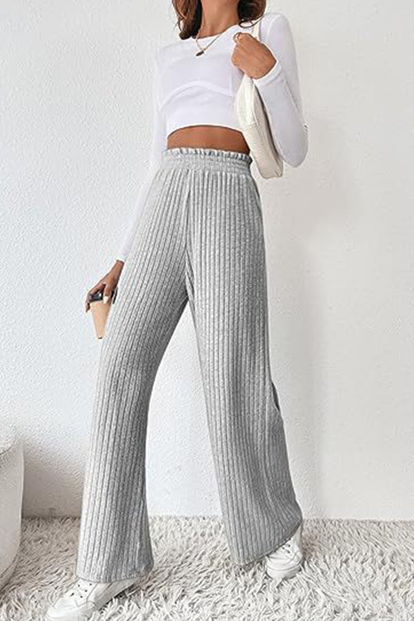 Casual loose knitted trousers