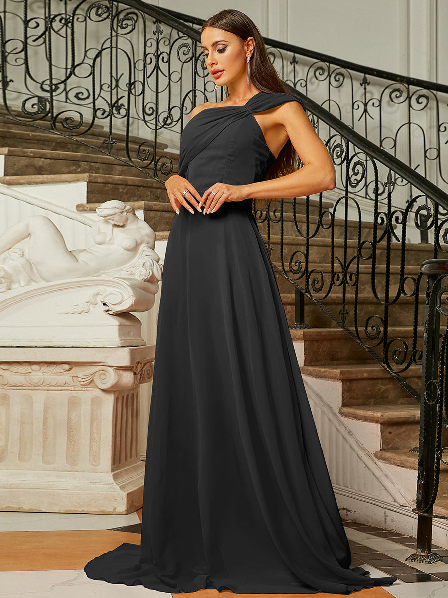 One Shoulder A Line Evening Dress RJ10142