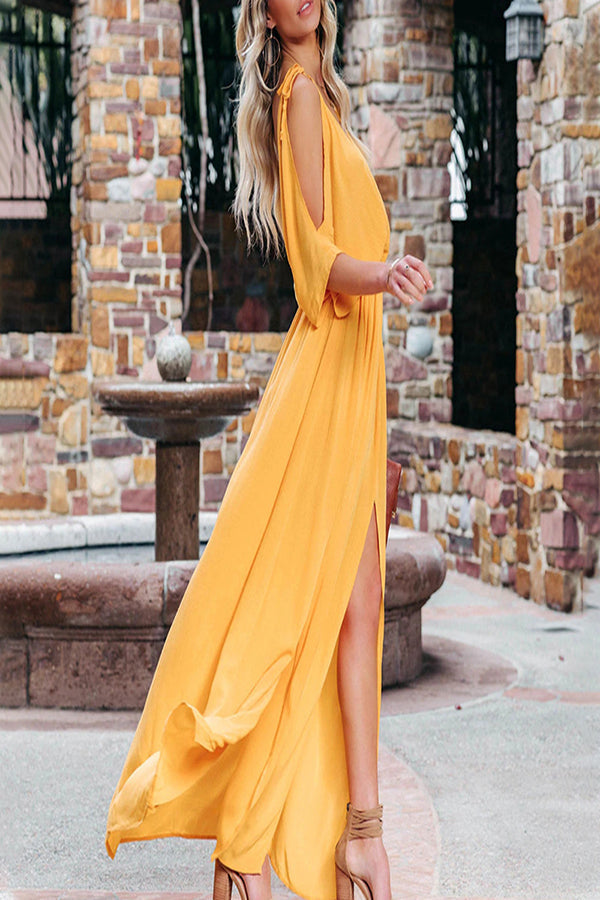 Athena Cold Shoulder Maxi Dress