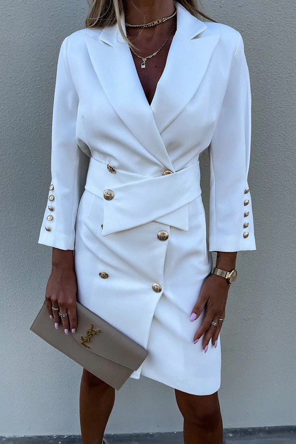 Believe In You Button Blazer Midi Dress