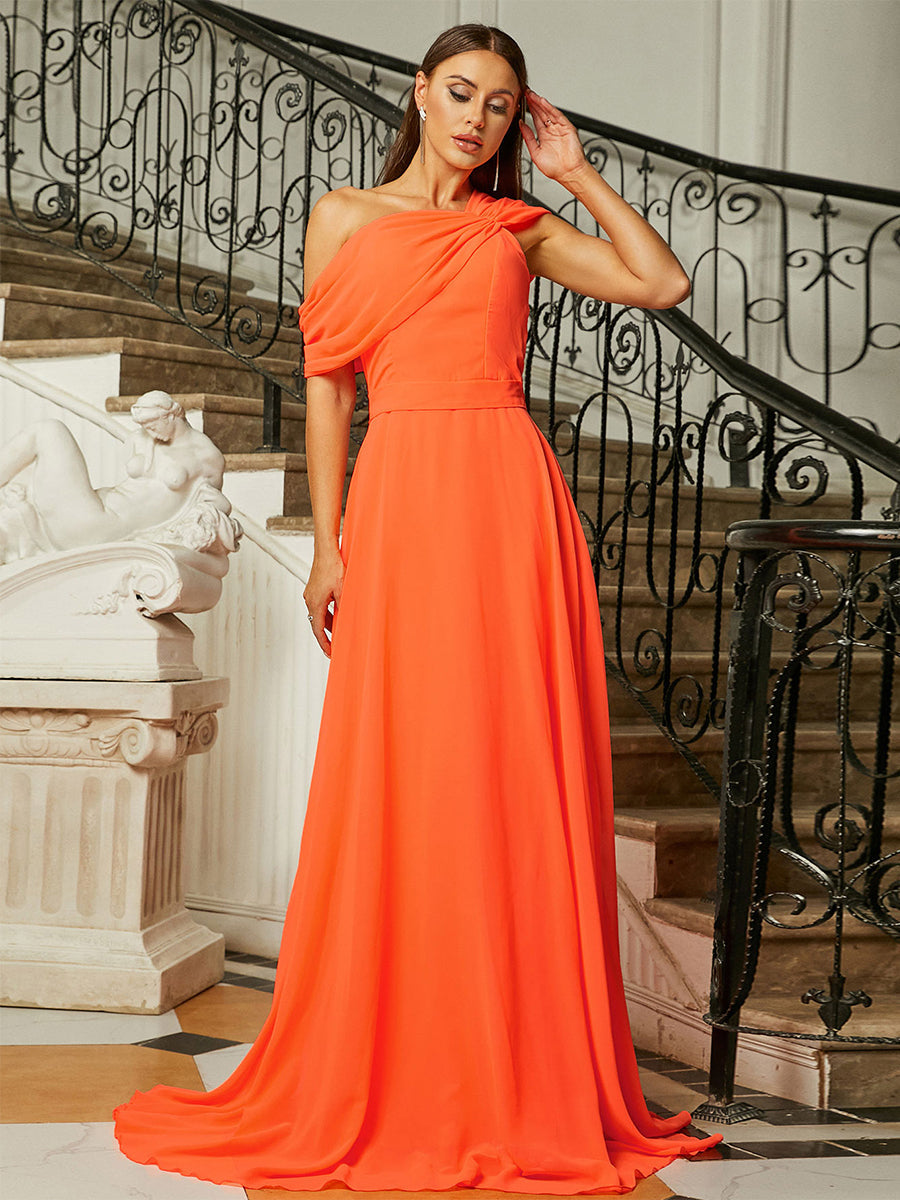 One Shoulder A Line Evening Dress RJ10142