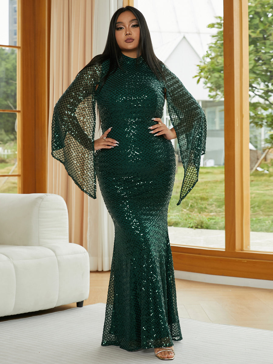 Mermaid Sequin Evening Dress PXJ1263