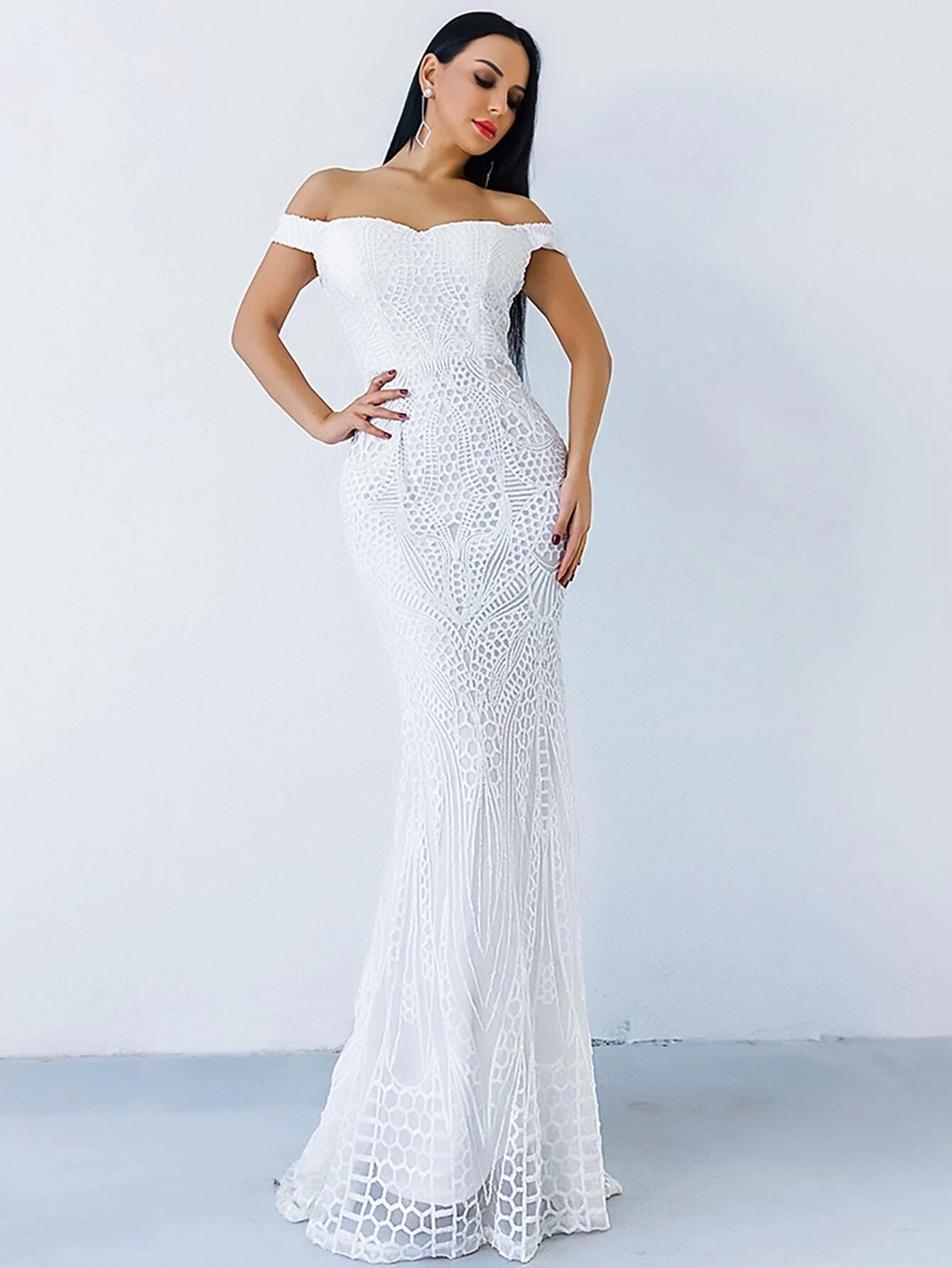 Off Shoulder Evening Dress FT4912