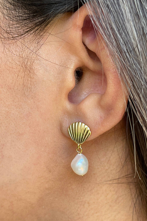 Pearly Shell Earrings