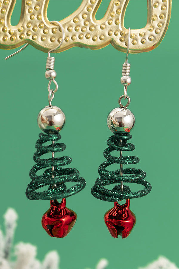 Bohemian Lightweight Christmas Tree Tassel Beaded Earrings