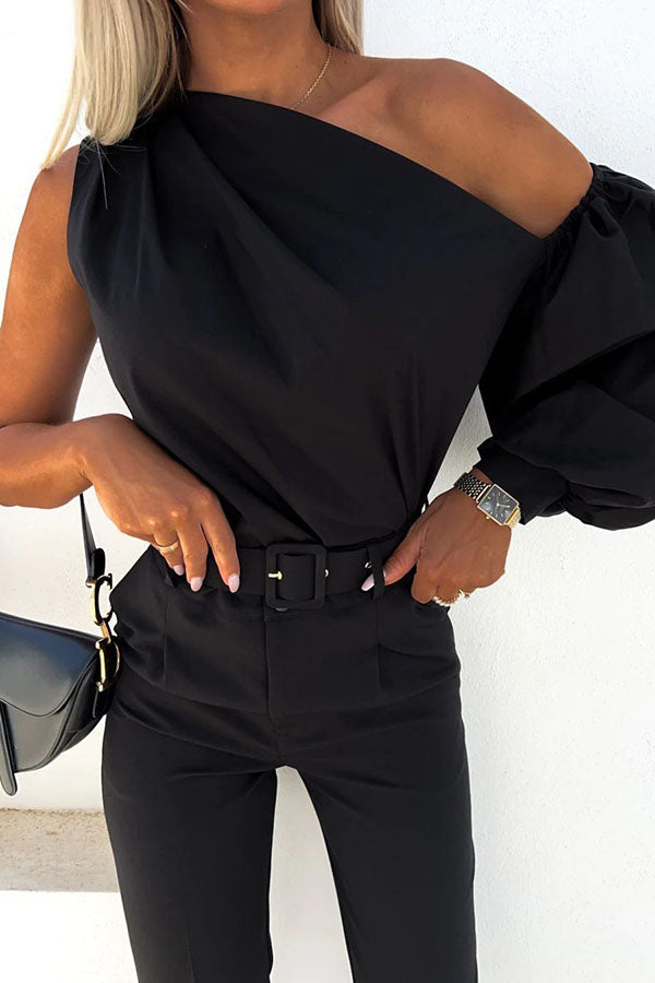 On This Perfect Day One Shoulder Blouse