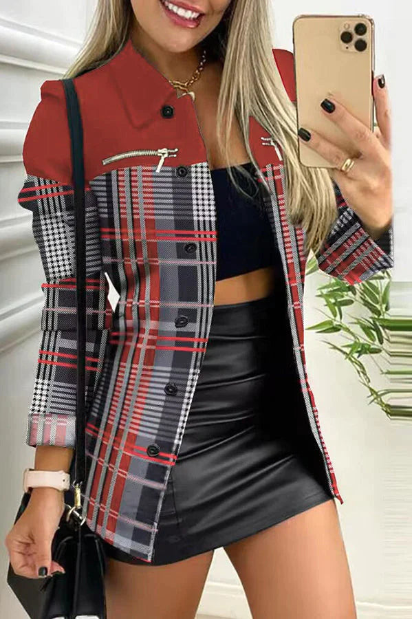 Only The Best Printed Zipper Jacket