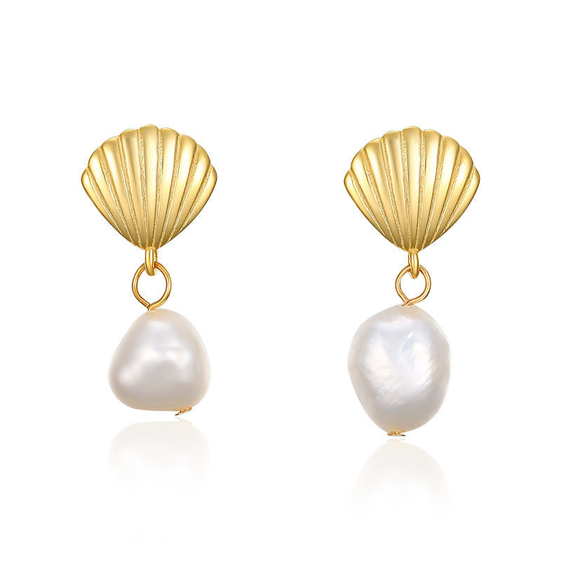 Pearly Shell Earrings