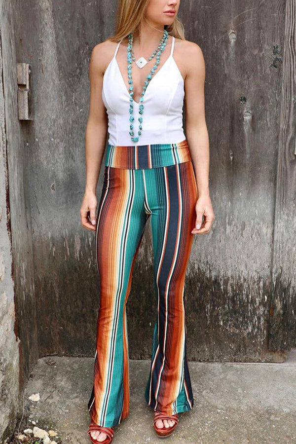 Fashion Skinny High Waist Casual Pants Flared Pants