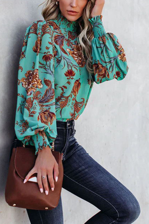 Livin' Breezy Floral Print Smocked Top