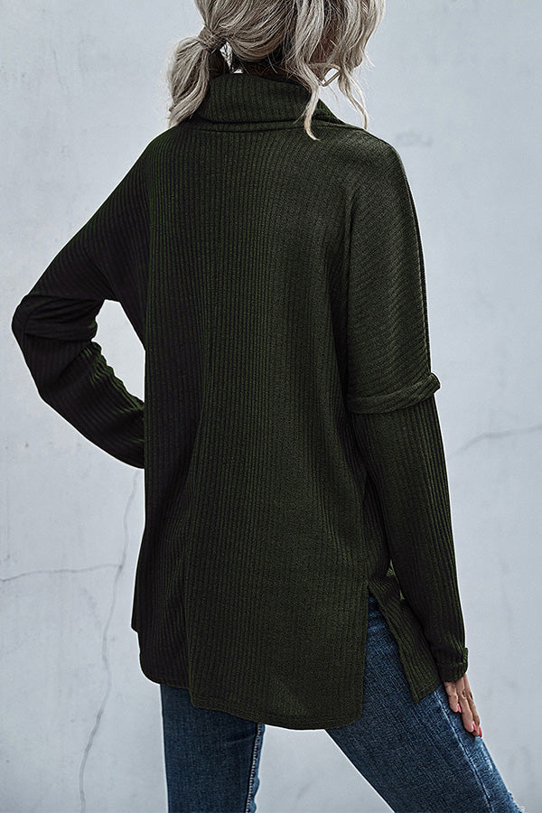 Pile Collar Long-sleeved Knit Bottoming Shirt