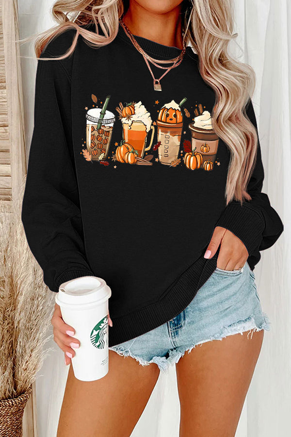 Halloween Creative Print Casual Long Sleeved Sweatshirt