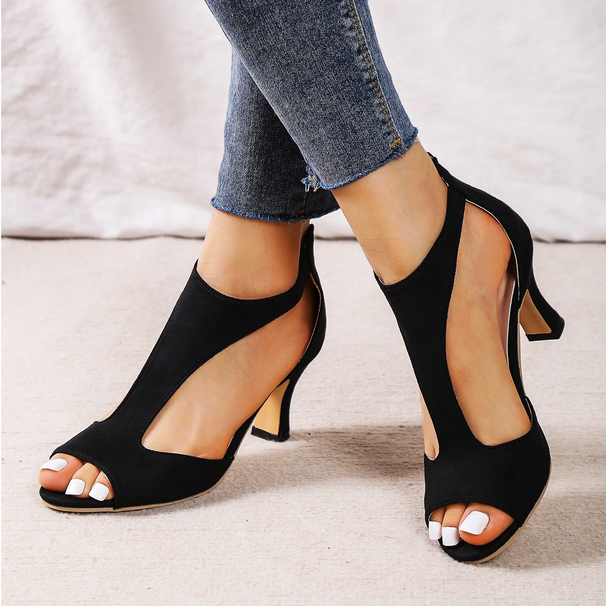 Serenity Open Toe Heels