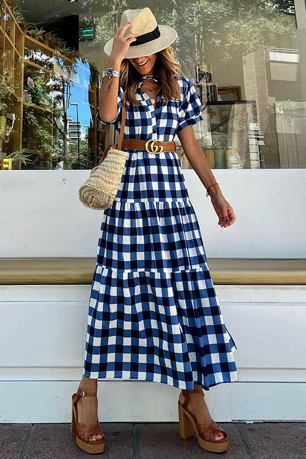 My Interpretation Plaid Shirt Maxi Dress