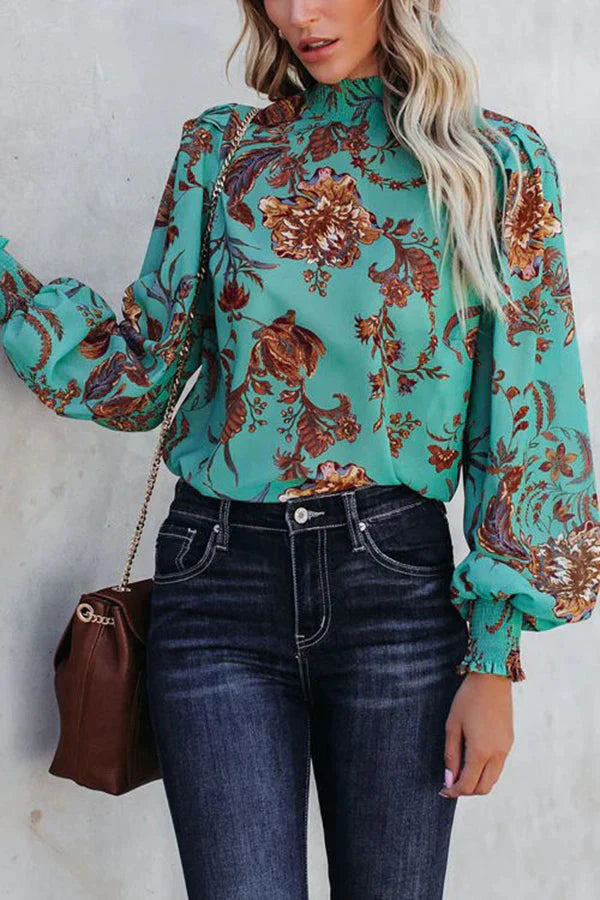 Livin' Breezy Floral Print Smocked Top