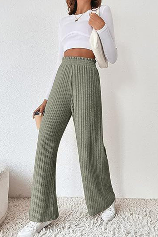 Casual loose knitted trousers