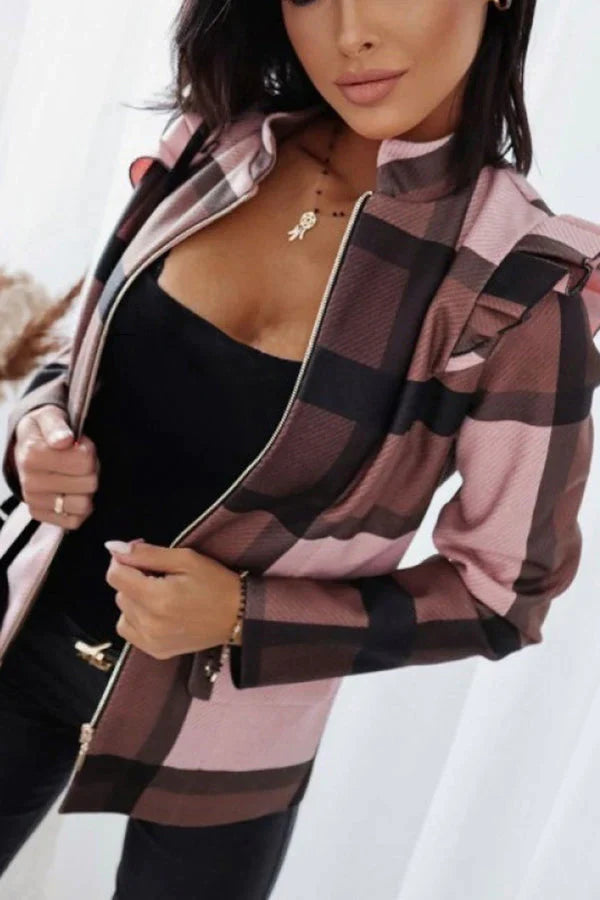 Women's Plaid Jacket Jacket