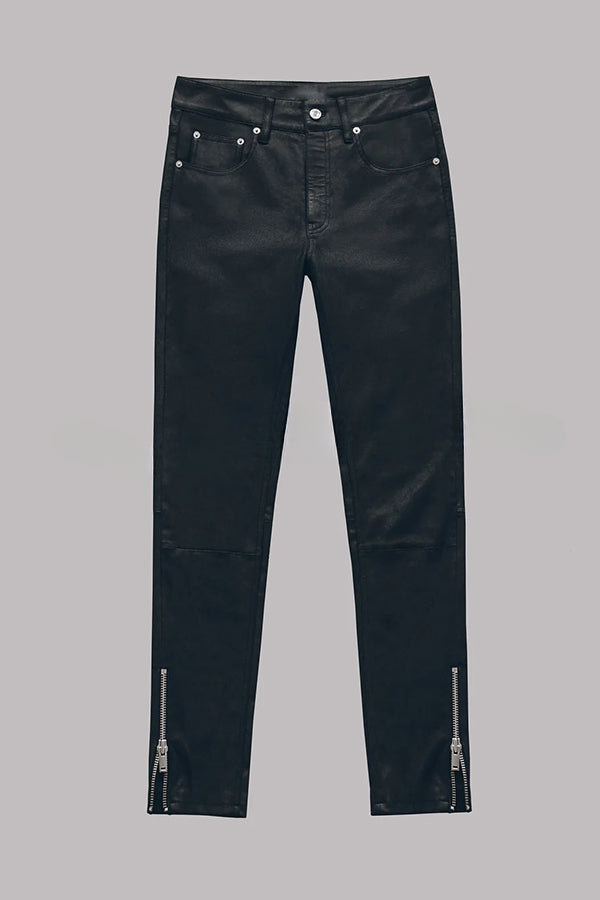 The Stevie Faux Leather Pocket Ankle Zipper Closure Pants