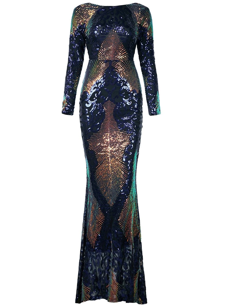 Maxi Sequin Evening Dress FT19747