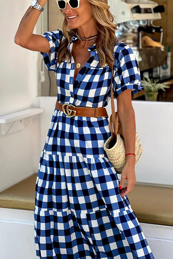 My Interpretation Plaid Shirt Maxi Dress