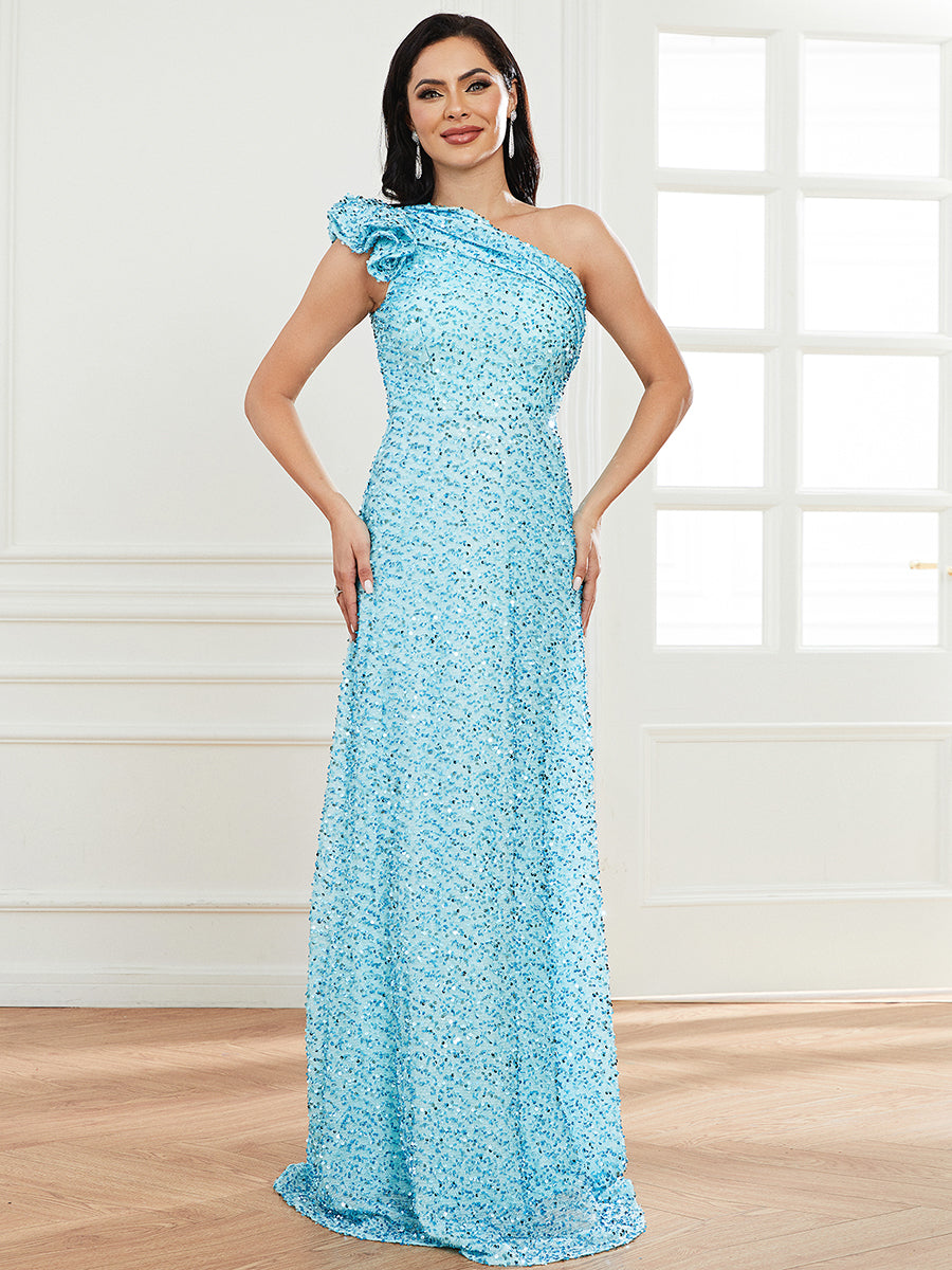 One Shoulder Prom Dress XJ913