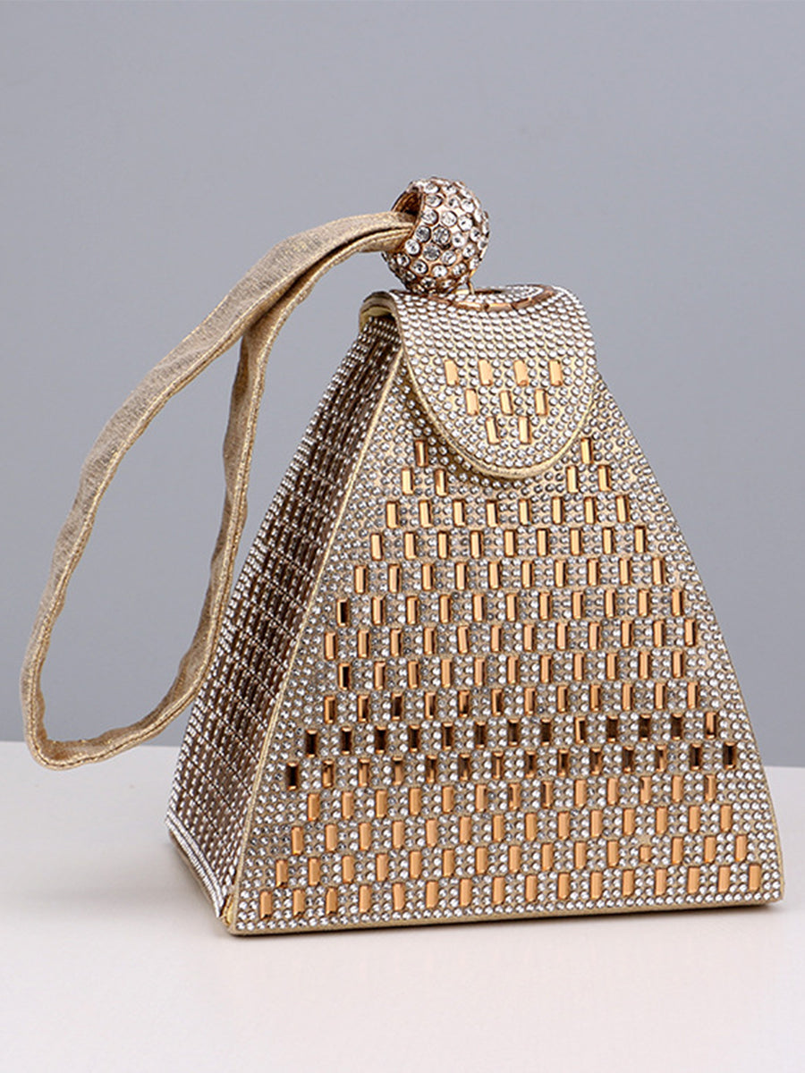 Rhombus Inlay Rhinestones Evening Clutch Bag MNBF021