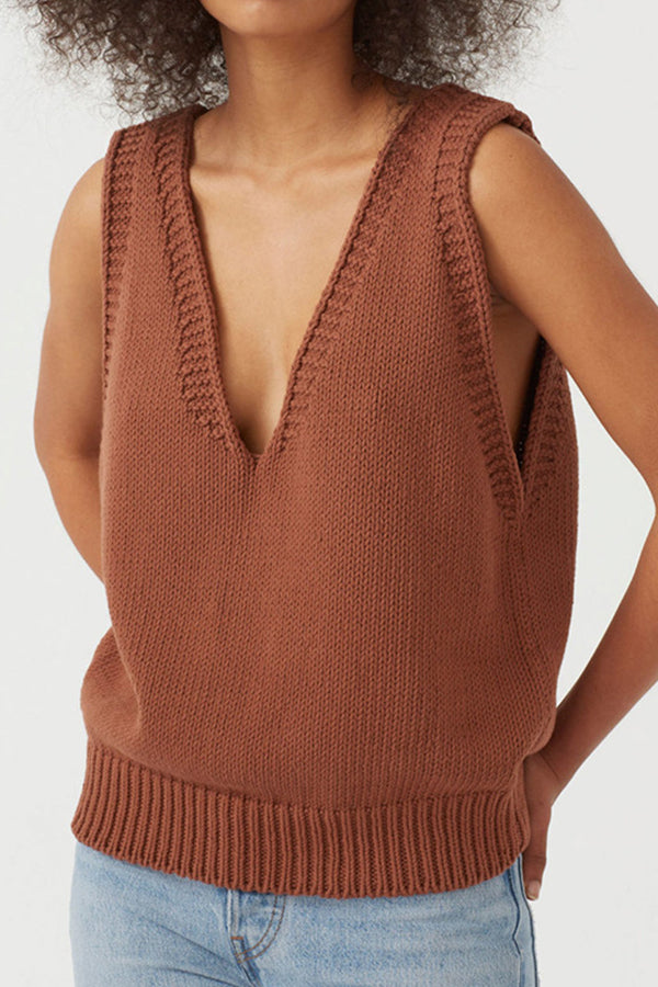 Knitted Vest Small Vest Women's Sleeveless Sweater