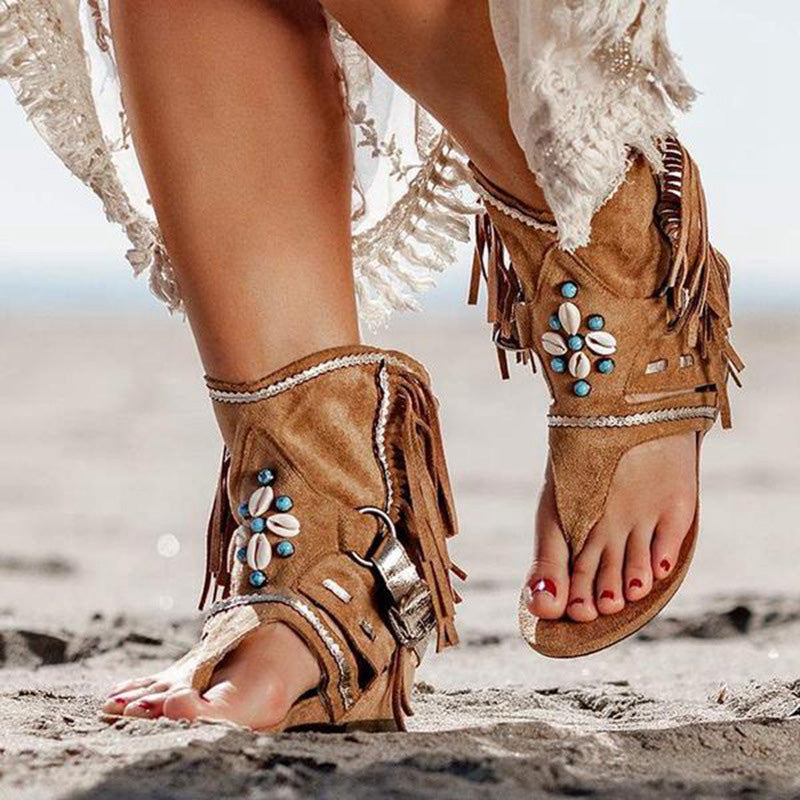 Retro Casual Tassel Roman Beach Women's Shoes