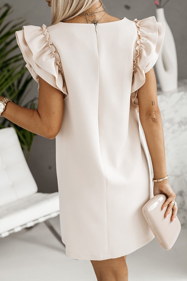 Always Exclusive Ruffle Sleeve Relaxed Mini Dress