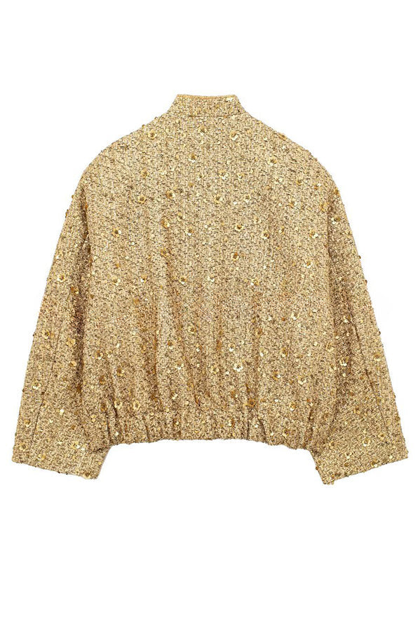 Golden Times Sequin Pocket Relaxed Jacket