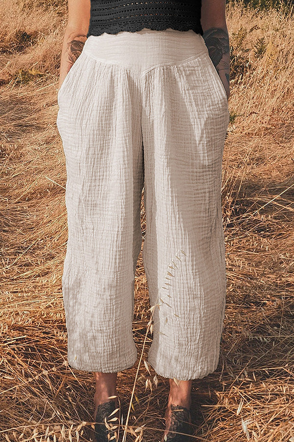 Loose wide leg trousers with leggings and sports trousers