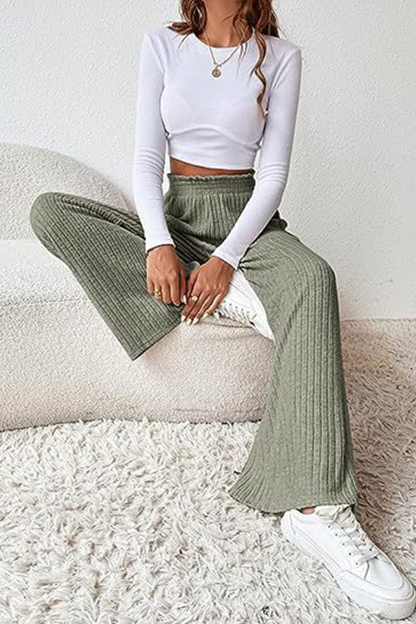 Casual loose knitted trousers