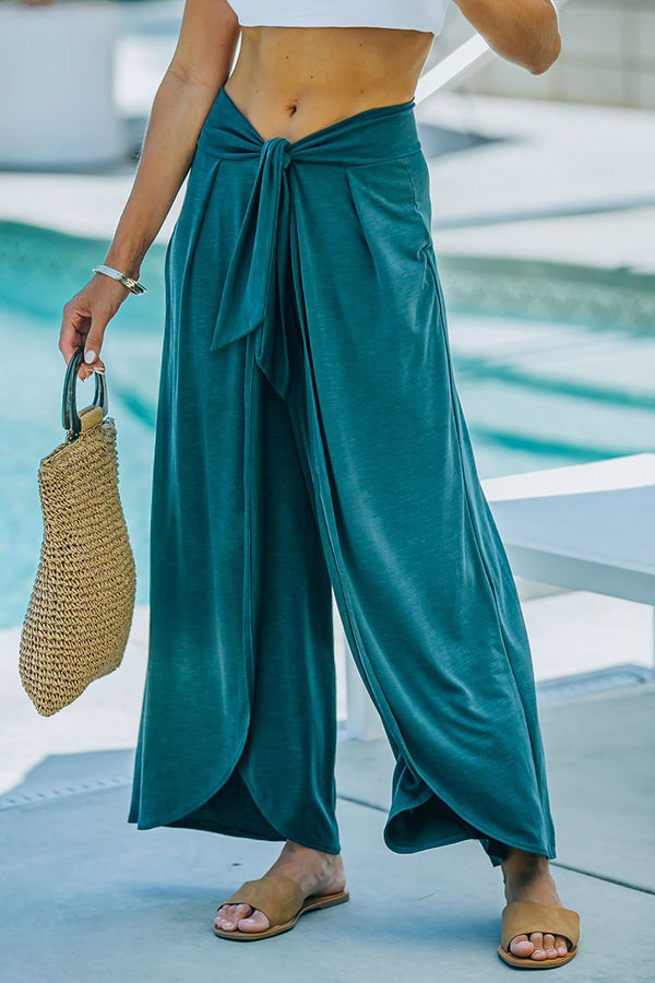 Summer Sizzle Tie Front Modal Blend Pants