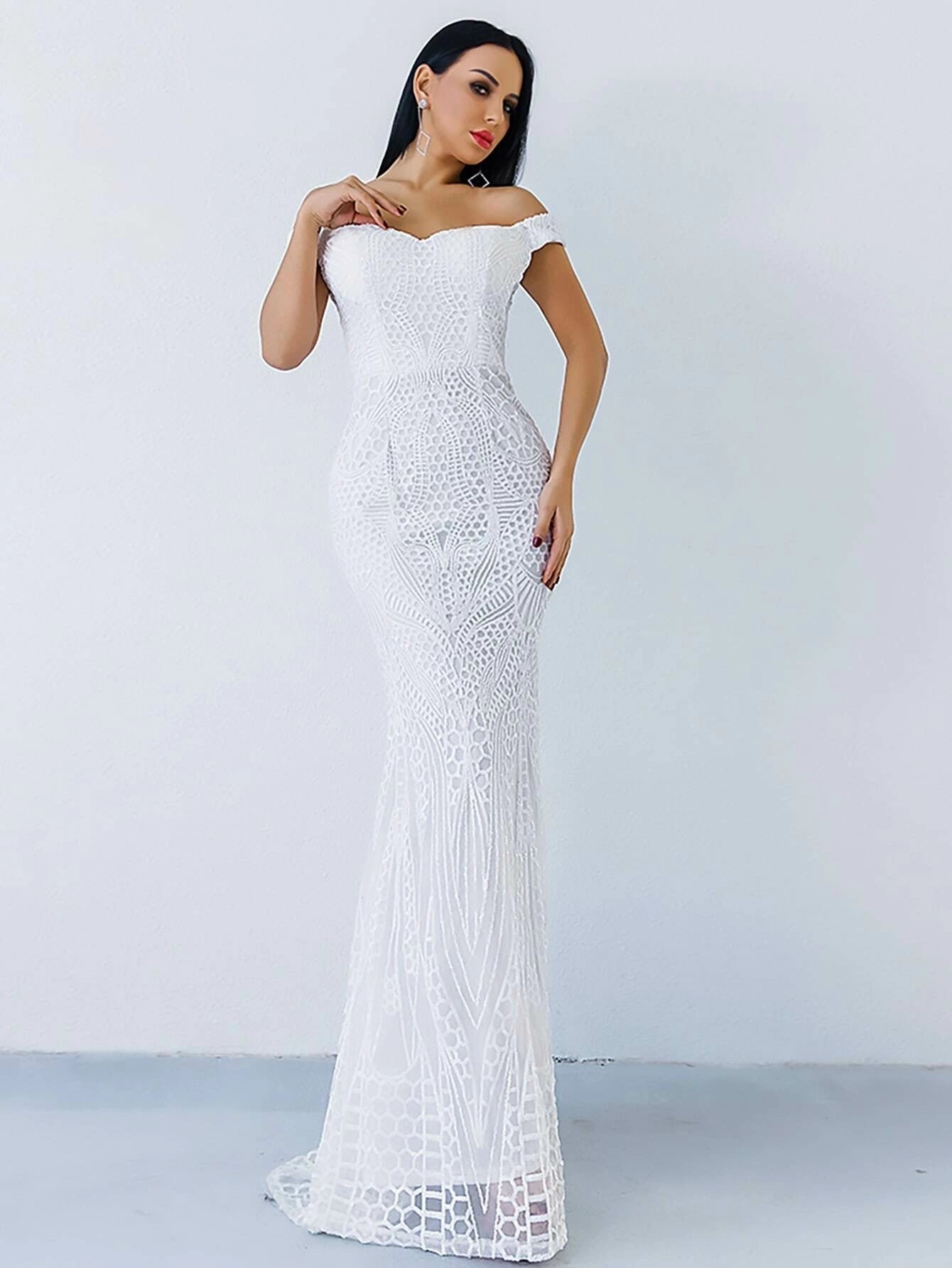 Off Shoulder Evening Dress FT4912