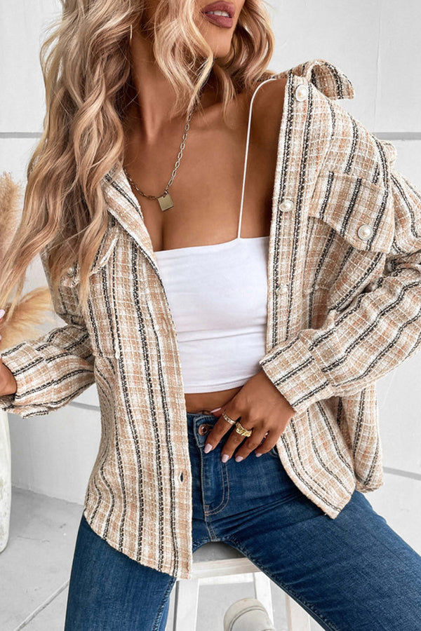 SPICE HARVEST PLAID SHACKET