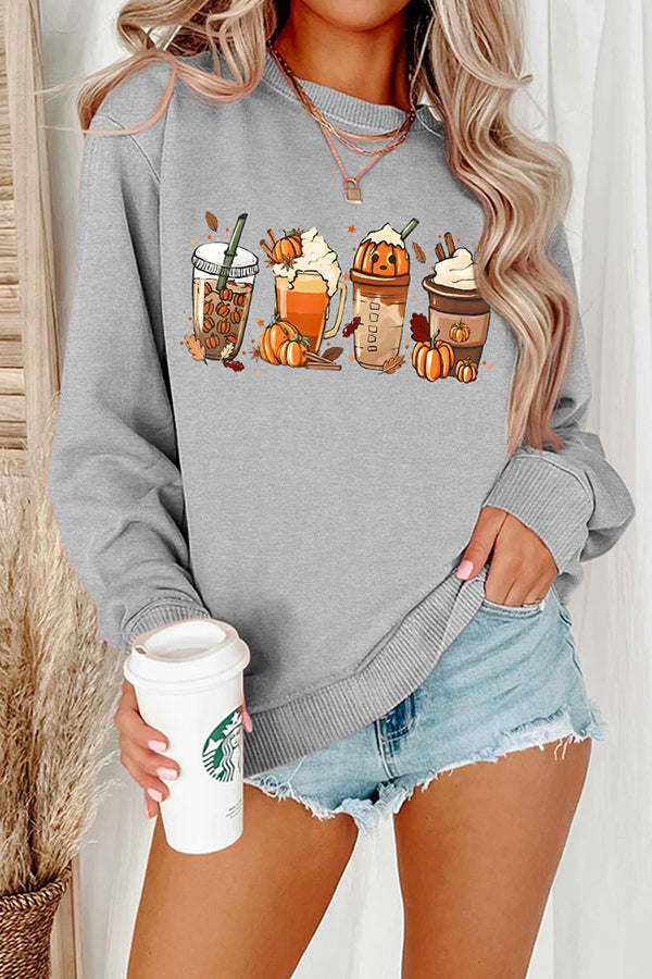 Halloween Creative Print Casual Long Sleeved Sweatshirt