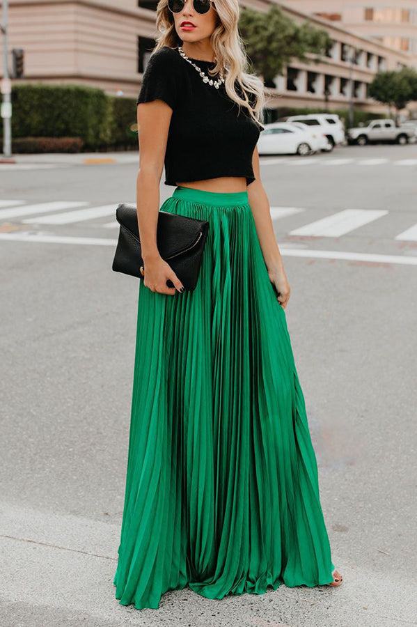 For Eternity Pleated Maxi Skirt