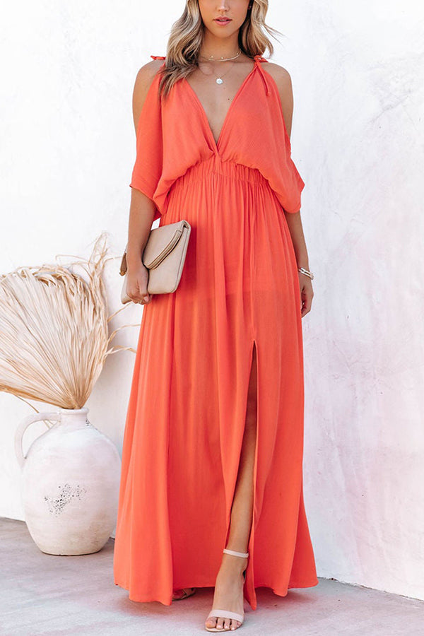 Athena Cold Shoulder Maxi Dress