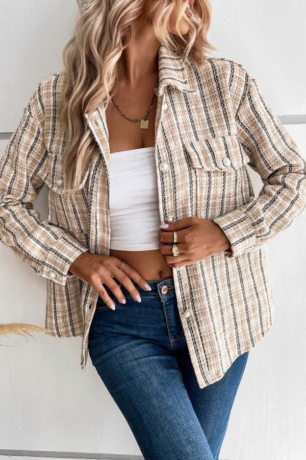 SPICE HARVEST PLAID SHACKET