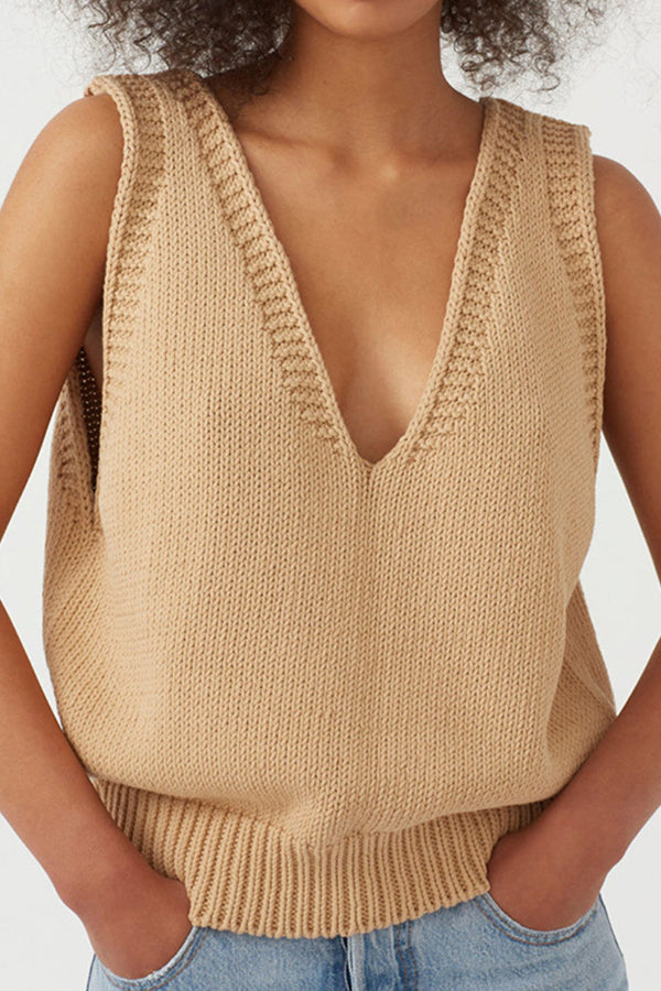 Knitted Vest Small Vest Women's Sleeveless Sweater