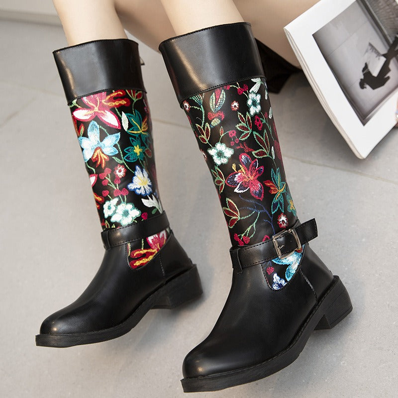 Valeria Blossom High-Top Boots