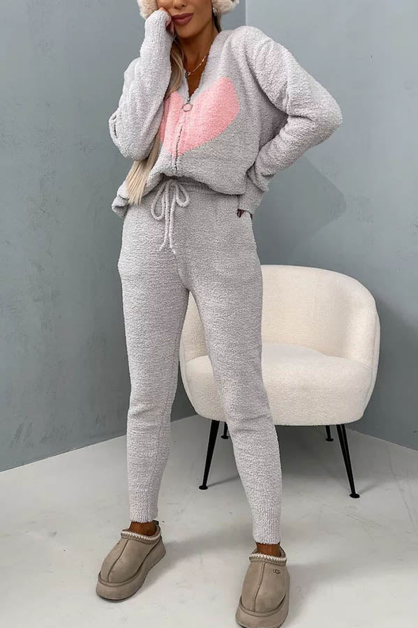 Cozy Time Plush Elastic Waist Pocketed Lounge Jogger