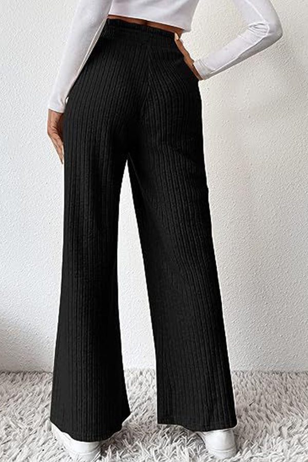 Casual loose knitted trousers