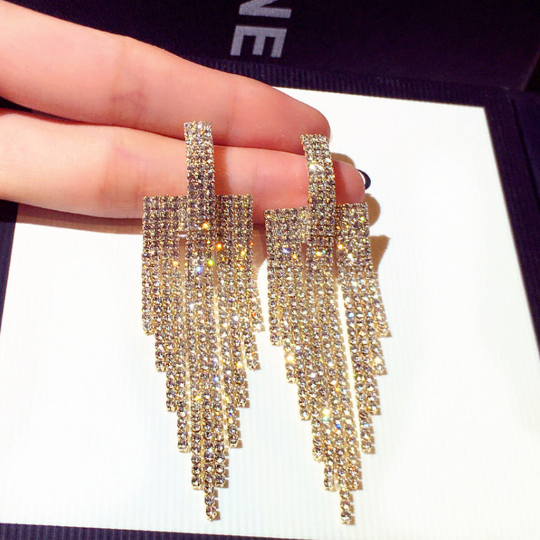 Diamond Tassel Earrings