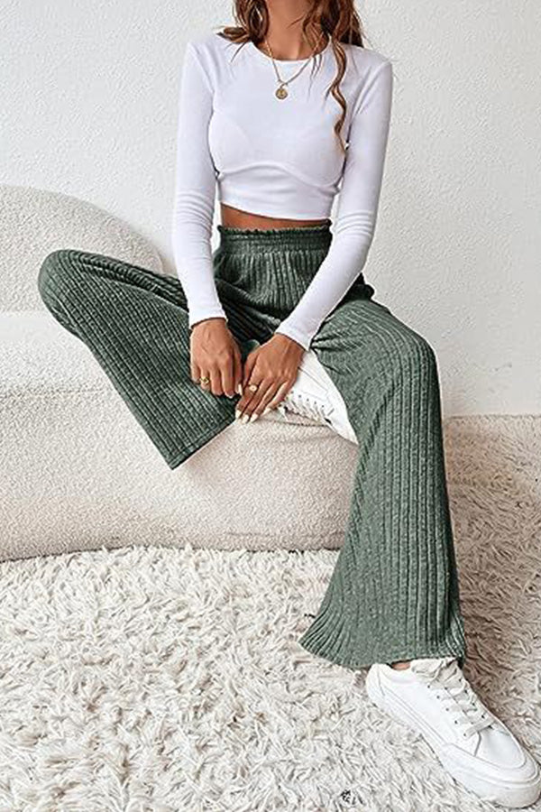 Casual loose knitted trousers