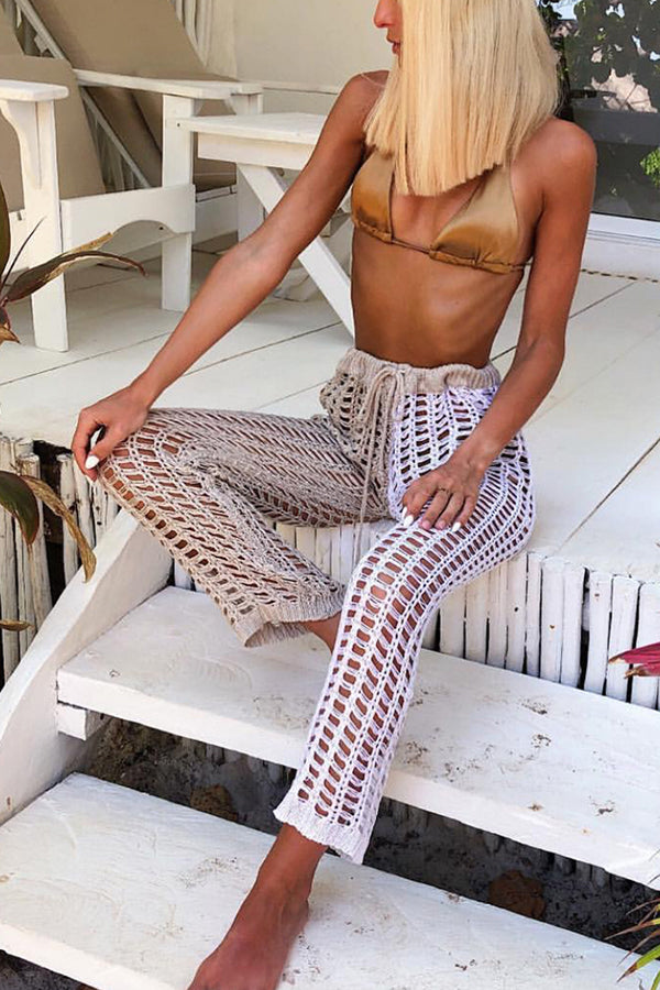 Dreamy Drawstring Crochet Knit Pants